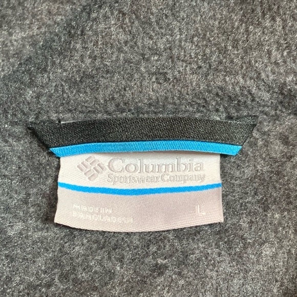 Columbia Mens Full Zip Sleeveless Pockets Fleece Vest Gray L. EUC - Picture 4 of 8